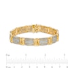 Thumbnail Image 3 of Men's 3 CT. T.W. Diamond Multi-Row Layered Link Bracelet in 10K Gold