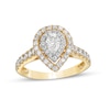 Thumbnail Image 0 of 1 CT. T.W. Pear-Shaped Diamond Double Frame Engagement Ring in 14K Gold