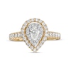 Thumbnail Image 3 of 1 CT. T.W. Pear-Shaped Diamond Double Frame Engagement Ring in 14K Gold
