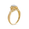 Thumbnail Image 2 of 1/2 CT. T.W. Pear-Shaped Multi-Diamond Frame Engagement Ring in 10K Gold