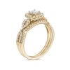 Thumbnail Image 2 of 1 CT. T.W. Princess-Cut Diamond Frame Twist Shank Bridal Set in 14K Gold