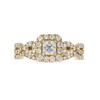 Thumbnail Image 4 of 1 CT. T.W. Princess-Cut Diamond Frame Twist Shank Bridal Set in 14K Gold