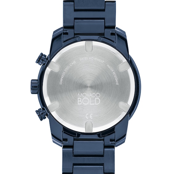Men's Movado BoldÂ® Verso Blue IP Chronograph Watch (Model: 3600742)