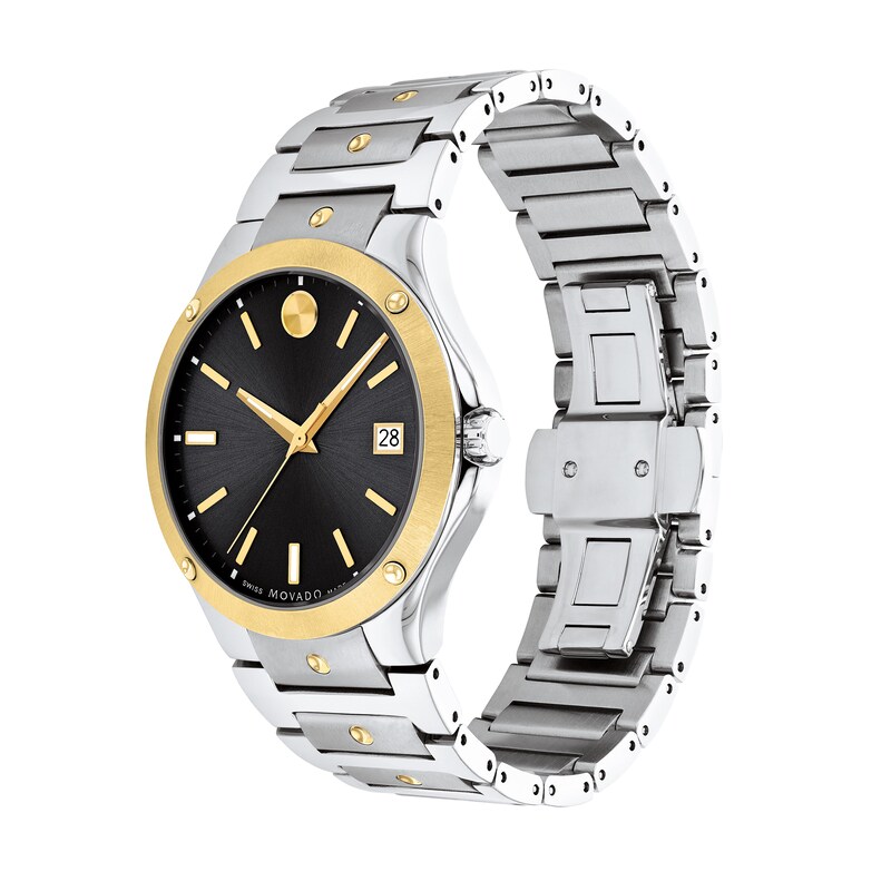 Main Image 2 of Men's Movado SE Two-Tone PVD Watch with Black Dial (Model: 0607596)