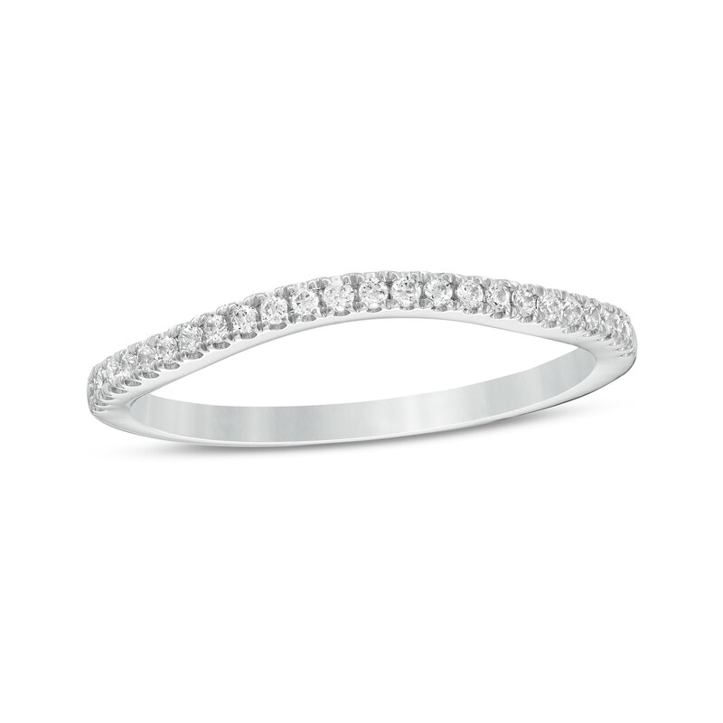 Main Image 1 of 1/6 CT. T.W. Certified Diamond Contour Anniversary Band in Platinum (I/SI2)