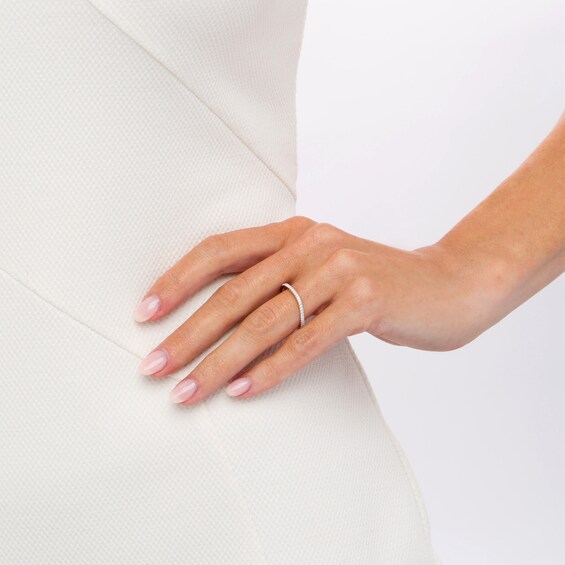 1/6 CT. T.w. Certified Diamond Contour Anniversary Band in Platinum (I/Si2)