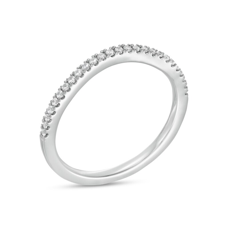 Main Image 3 of 1/6 CT. T.W. Certified Diamond Contour Anniversary Band in Platinum (I/SI2)