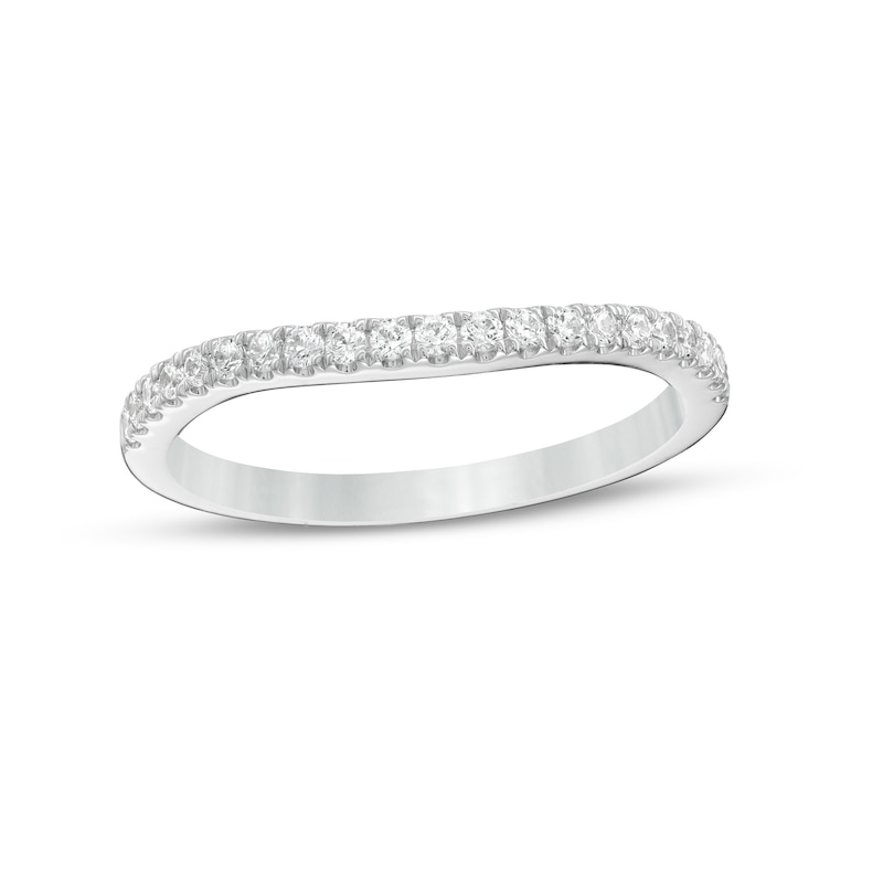 Main Image 1 of 1/4 CT. T.W. Certified Diamond Contour Anniversary Band in Platinum (I/SI2)
