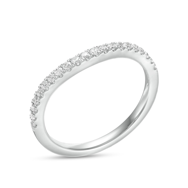 Main Image 3 of 1/4 CT. T.W. Certified Diamond Contour Anniversary Band in Platinum (I/SI2)
