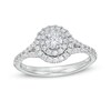 Thumbnail Image 1 of 7/8 CT. T.W. Certified Diamond Double Frame Engagement Ring in Platinum (I/SI2)