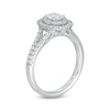 Thumbnail Image 3 of 1 CT. T.W. Certified Oval Diamond Double Frame Engagement Ring in Platinum (I/SI2)