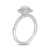 Thumbnail Image 2 of 1 CT. T.W. Certified Princess-Cut Diamond Cushion Frame Engagement Ring in Platinum (I/SI2)