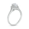 Thumbnail Image 3 of 1-1/4 CT. T.W. Certified Pear-Shaped Diamond Frame Split Shank Engagement Ring in Platinum (I/SI2)