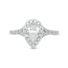 Thumbnail Image 3 of 1-1/4 CT. T.W. Certified Pear-Shaped Diamond Frame Split Shank Engagement Ring in Platinum (I/SI2)