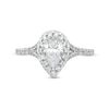Thumbnail Image 4 of 1-1/4 CT. T.W. Certified Pear-Shaped Diamond Frame Split Shank Engagement Ring in Platinum (I/SI2)
