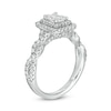 Thumbnail Image 2 of 1-1/2 CT. T.W. Certified Radiant-Cut Diamond Frame Braided Shank Engagement Ring in Platinum (I/SI2)