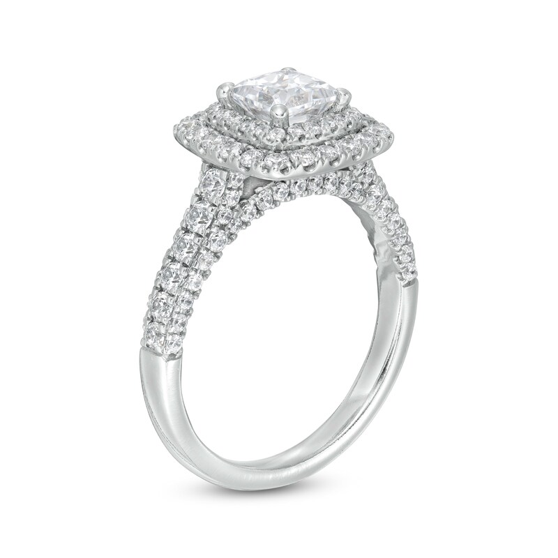 2 CT. T.W. Certified Princess-Cut Diamond Frame Engagement Ring in Platinum (I/SI2)