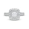 Thumbnail Image 3 of 2 CT. T.W. Certified Princess-Cut Diamond Frame Engagement Ring in Platinum (I/SI2)