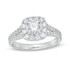 Thumbnail Image 1 of 1-7/8 CT. T.W. Certified Diamond Frame Split Shank Engagement Ring in Platinum (I/SI2)
