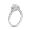 Thumbnail Image 2 of 1-1/5 CT. T.W. Certified Emerald-Cut Diamond Frame Split Shank Engagement Ring in Platinum (I/SI2)