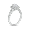 Thumbnail Image 3 of 1-1/5 CT. T.W. Certified Emerald-Cut Diamond Frame Split Shank Engagement Ring in Platinum (I/SI2)