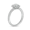 Thumbnail Image 3 of 1 CT. T.W. Certified Diamond Cushion Frame Engagement Ring in Platinum (I/SI2)