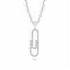 Thumbnail Image 1 of 1/5 CT. T.W. Diamond Paper Clip Pendant in 10K White Gold