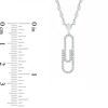Thumbnail Image 2 of 1/5 CT. T.W. Diamond Paper Clip Pendant in 10K White Gold