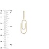 3/4 CT. T.W. Diamond Paperclip Drop Earrings in 10K Gold