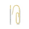 1/4 CT. T.W. Diamond Paperclip Drop Earrings in 10K Gold