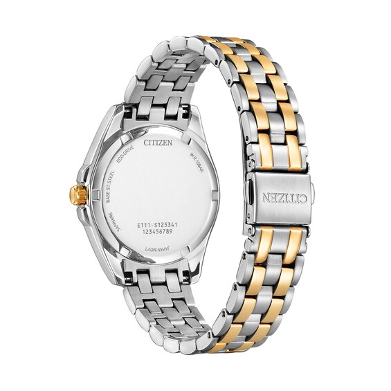 Ladies' Citizen Eco-DriveÂ® Corso Two-Tone Watch with Rose-Tone Dial (Model: Eo1226-59X)