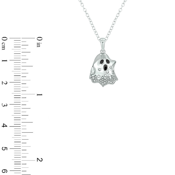 1/20 CT. T.w. Diamond Ghost Pendant in Sterling Silver