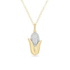 Thumbnail Image 1 of 1/20 CT. T.W. Diamond Corn on the Cob Pendant in Sterling Silver with 14K Gold Plate