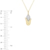 Thumbnail Image 2 of 1/20 CT. T.W. Diamond Corn on the Cob Pendant in Sterling Silver with 14K Gold Plate