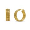 Thumbnail Image 1 of 20.0mm Diamond-Cut Border Multi-Row Hoop Earrings in 14K Gold