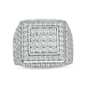Thumbnail Image 1 of 4 CT. T.W. Square Composite Diamond Double Frame Ring in 10K White Gold