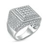Thumbnail Image 2 of 4 CT. T.W. Square Composite Diamond Double Frame Ring in 10K White Gold