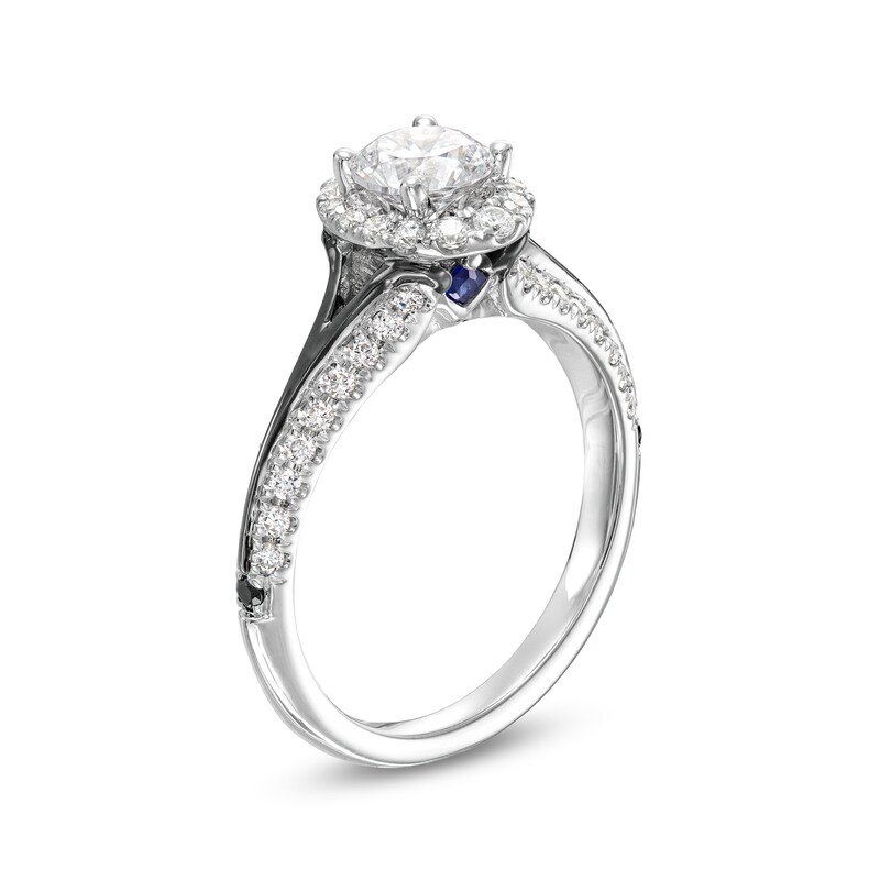Main Image 3 of Vera Wang Love Collection Limited Edition 1-1/5 CT. T.W. Certified Diamond Oval Frame Ring in 14K White Gold (I/SI2)