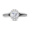 Thumbnail Image 4 of Vera Wang Love Collection Limited Edition 1-1/5 CT. T.W. Certified Diamond Oval Frame Ring in 14K White Gold (I/SI2)