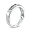 Thumbnail Image 3 of Vera Wang Men's Limited Edition 1/10 CT. T.W. Black Enhanced Diamond Wedding Band in 14K White Gold