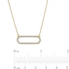 Thumbnail Image 3 of Glitter Enamel Sideways Paper Clip Necklace in 14K Gold