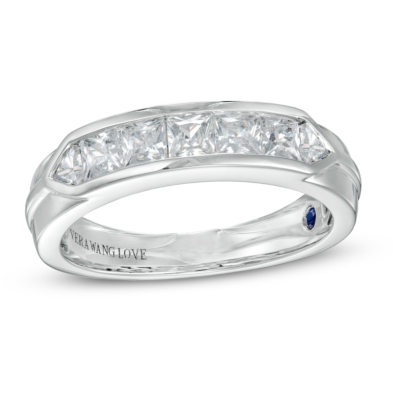 Main Image 1 of Vera Wang Men's Linited Edition 1-1/3 CT. T.W. Diamond Wedding Band in 14K White Gold