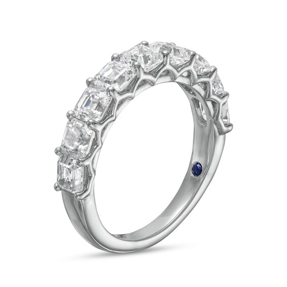 Vera Wang Love Collection 2-3/8 CT. T.w. Certified Asscher-Cut Diamond Anniversary Band in 14K White Gold (I/Si2)