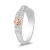 Thumbnail Image 1 of Enchanted Disney Belle 1/3 CT. Diamond Twist Anniversary Band in 14K Two-Tone Gold