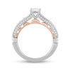 Thumbnail Image 3 of Enchanted Disney Ariel 1 CT. T.W. Princess-Cut Diamond Double Row Engagement Ring in 14K Two-Tone Gold