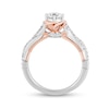 Thumbnail Image 3 of Enchanted Disney Belle 1 CT. T.W. Diamond Scallop Edge Twist Shank Engagement Ring in 14K Two-Tone Gold