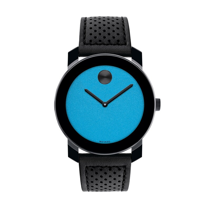 Main Image 1 of Men's Movado Bold® TR90 Black Strap Watch with Blue Dial (Model: 3600761)