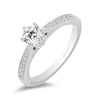 Thumbnail Image 1 of Enchanted Disney Majestic Princess 3/4 CT. T.W. Diamond Crown Engagement Ring in 14K White Gold