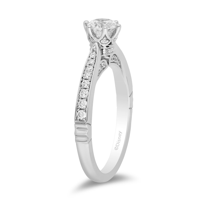 Main Image 2 of Enchanted Disney Majestic Princess 3/4 CT. T.W. Diamond Crown Engagement Ring in 14K White Gold