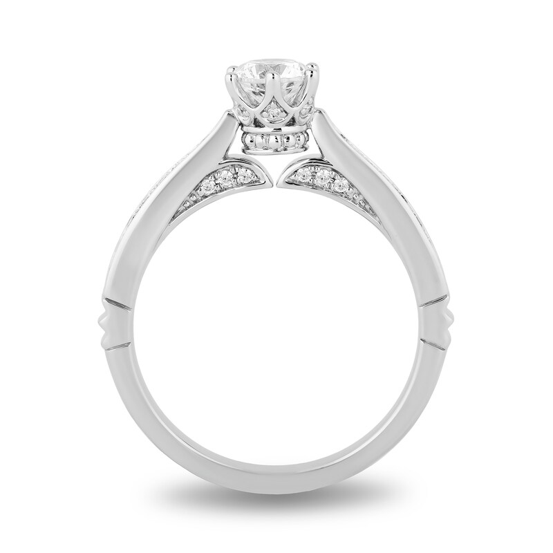 Main Image 3 of Enchanted Disney Majestic Princess 3/4 CT. T.W. Diamond Crown Engagement Ring in 14K White Gold